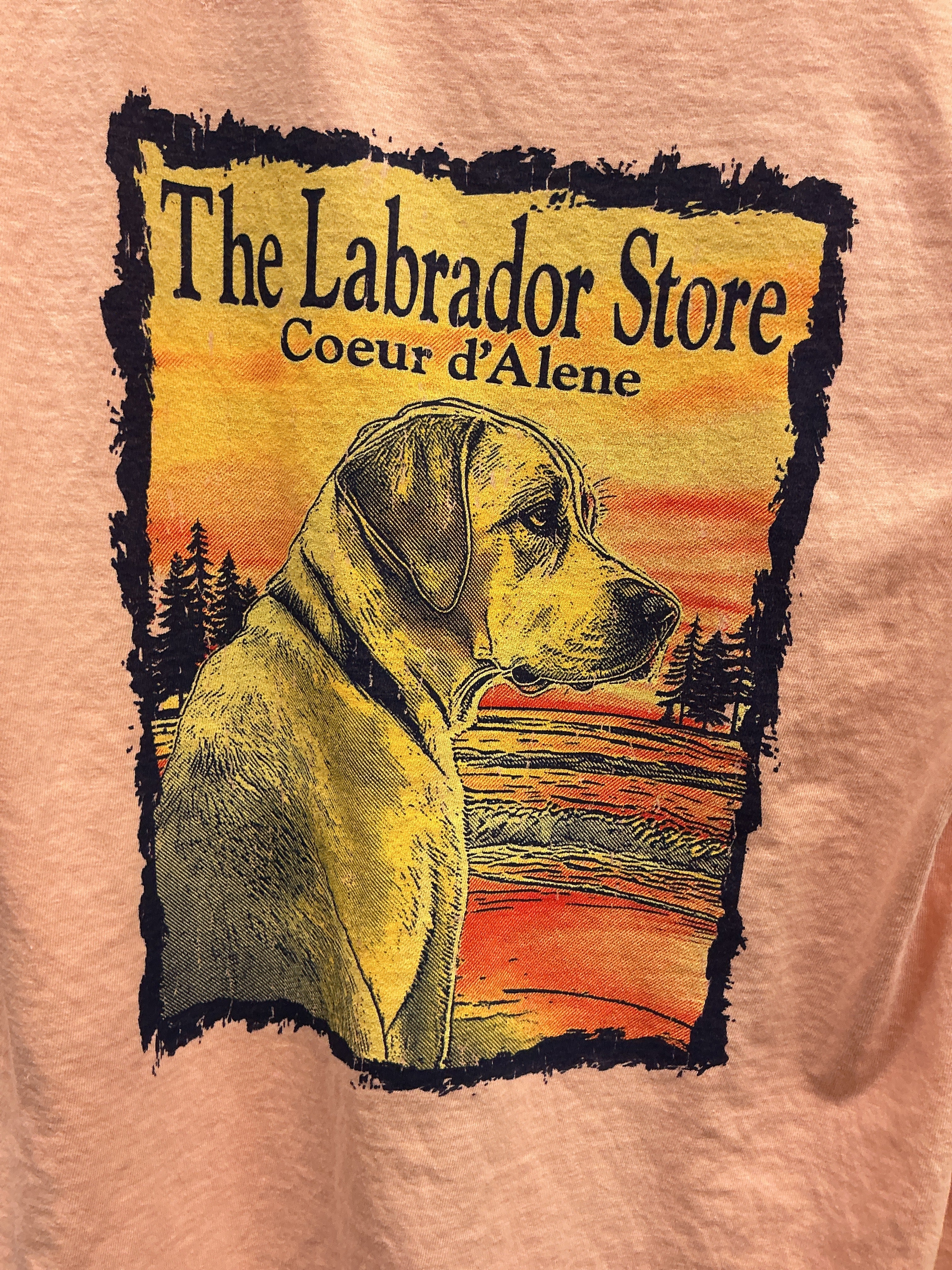 Yellow Lab Chaos /Lake TShirt